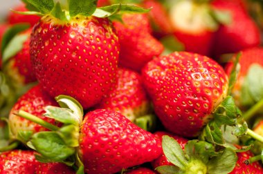 Kırmızı çilek yakın çekim