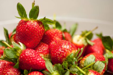 Kırmızı çilek yakın çekim