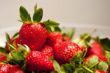 Kırmızı çilek yakın çekim