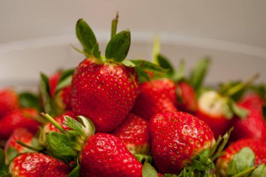 Kırmızı çilek yakın çekim