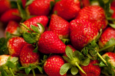 Kırmızı çilek yakın çekim