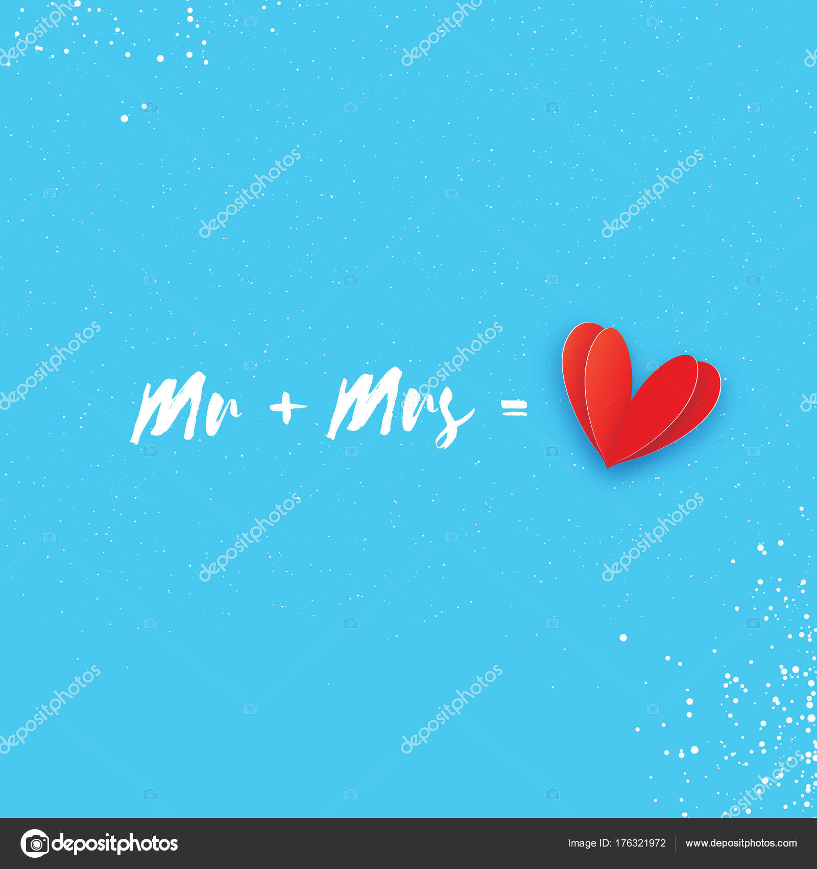 Mr And Mrs Words Mister Plus Missis Equal Love Paper Cut Red Heart Mr And Mrs Words Mister Plus Missis Equal Love Paper Cut Red Heart