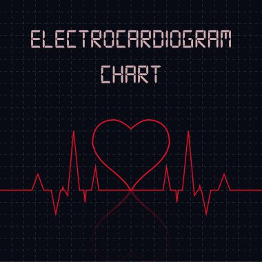 Elektrokardiyogram (EKG) chart masa - sağlık Infographic