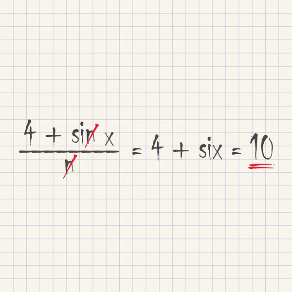 Ecuaciones matemáticas - plantilla de inscripción divertida — Vector de stock