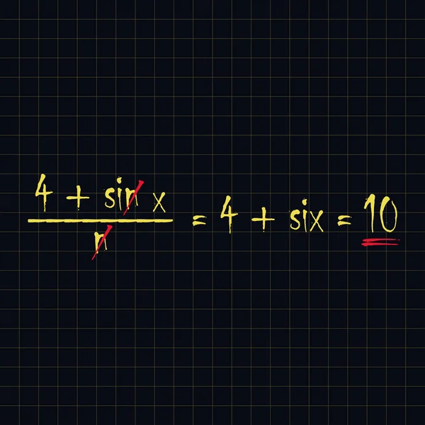 Ecuaciones matemáticas - plantilla de inscripción divertida — Archivo Imágenes Vectoriales