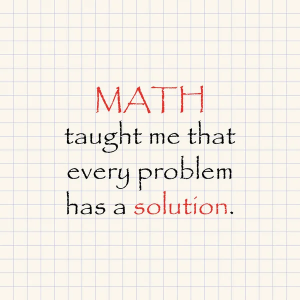 Математика и решение - смешная надпись математический шаблон — стоковый вектор