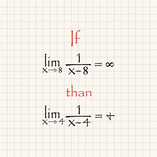 Ecuación matemática - plantilla matemática de inscripción divertida — Vector de stock