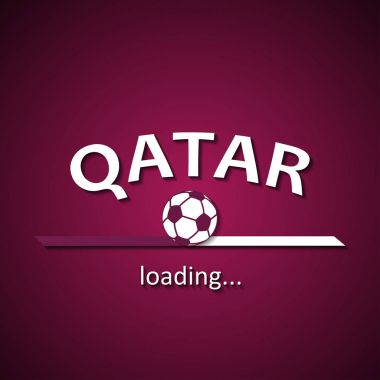 Katar futbol futbol yazıt arka plan - Dünya Şampiyonası ve yerel premier Ligi için yükleme