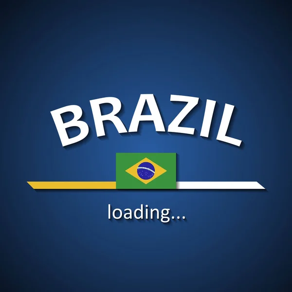 Verladebank der brasilianischen Flagge - Tourismus-Banner für Reisebüros — Stockvektor