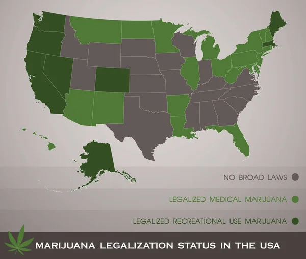 Marihuana yasallaştırma durumu harita ABD Infographic içinde