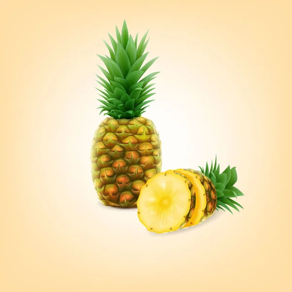 Pictogram ananas fruit — Stockvector