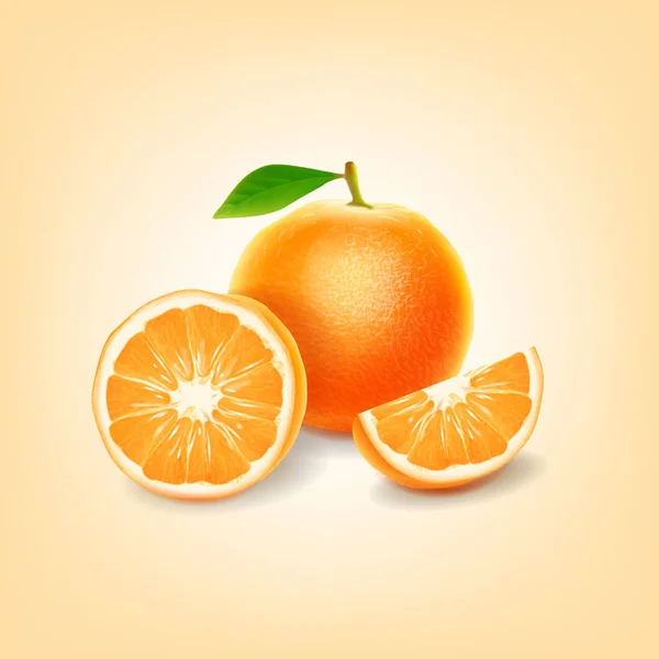 Icône de fruit orange — Image vectorielle