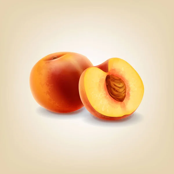 Значок персикового кольору — стоковий вектор