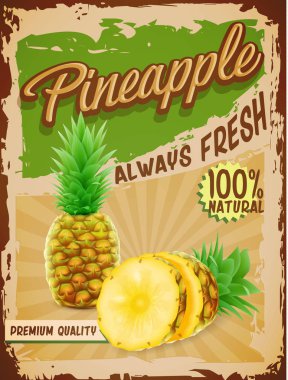 ananas vintage afiş