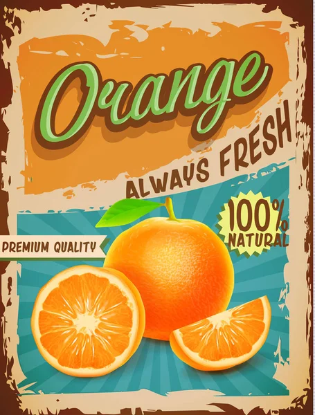 Orange vintage banner — Stock Vector