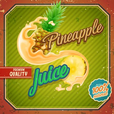 Ananas Meyve suyu afiş