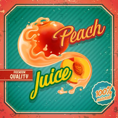 Şeftali meyve suyu afiş