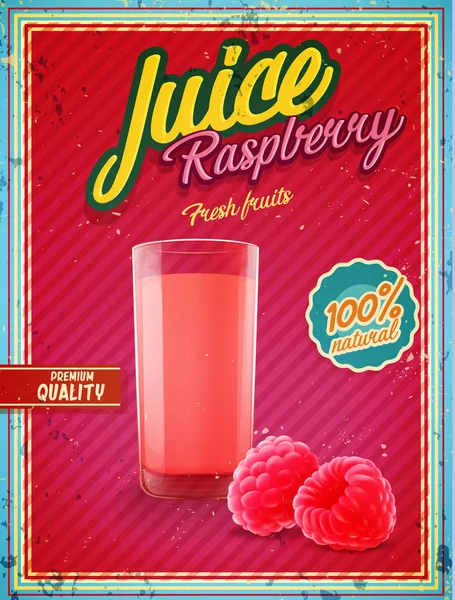 Raspberry χυμό banner — Διανυσματικό Αρχείο