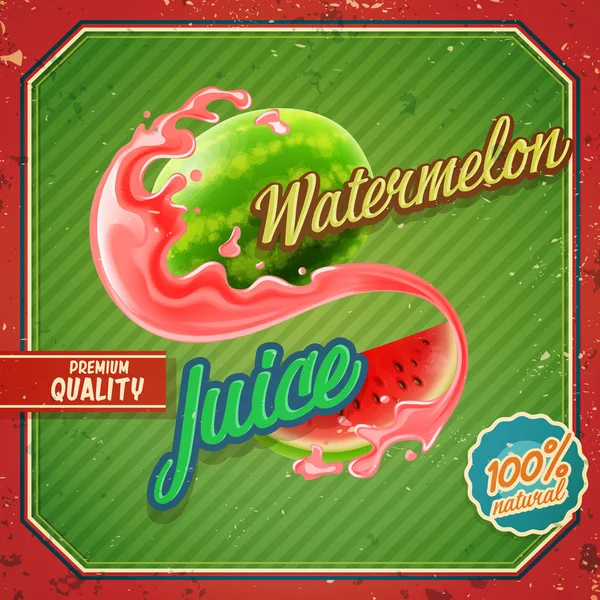 Watermelon juice banner — Stock Vector