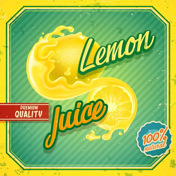 Лимонный фруктовый баннер — стоковый вектор