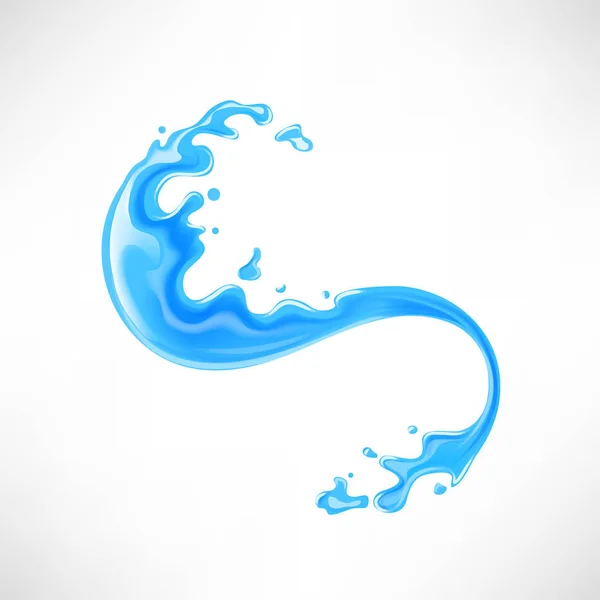 Salpicadura de agua azul — Vector de stock