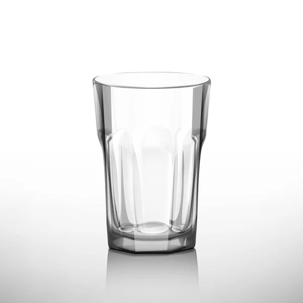 Verre vide réaliste — Image vectorielle