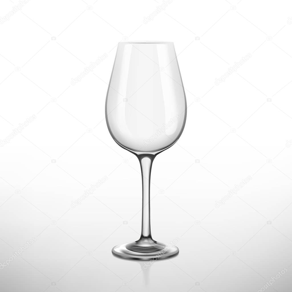 realistic empty glass