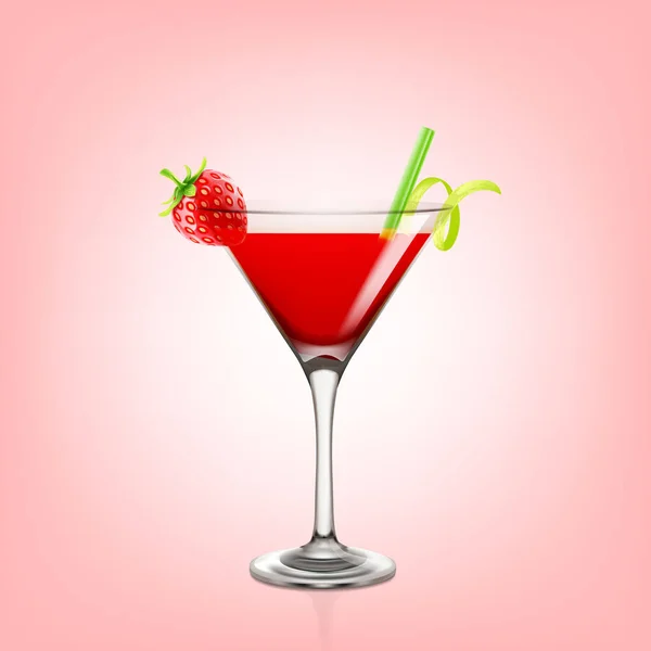 Daiquiri коктейль в стакане — стоковый вектор
