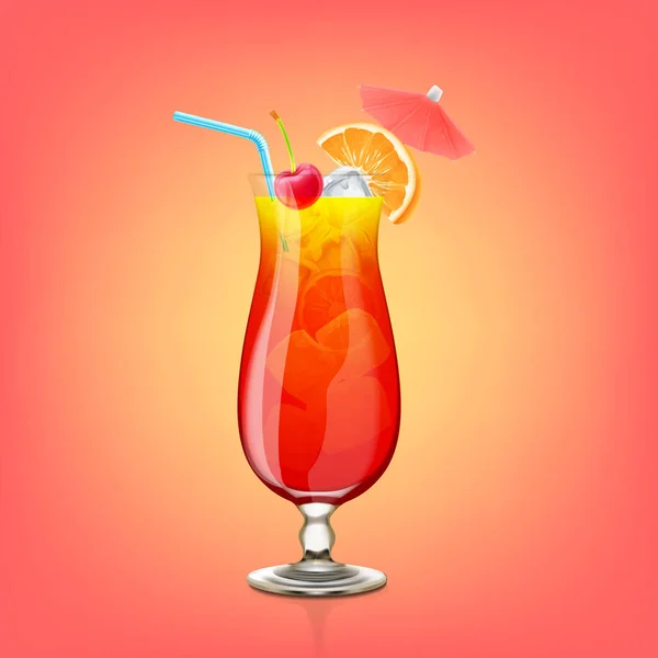 Cocktail sexo na praia — Vetor de Stock