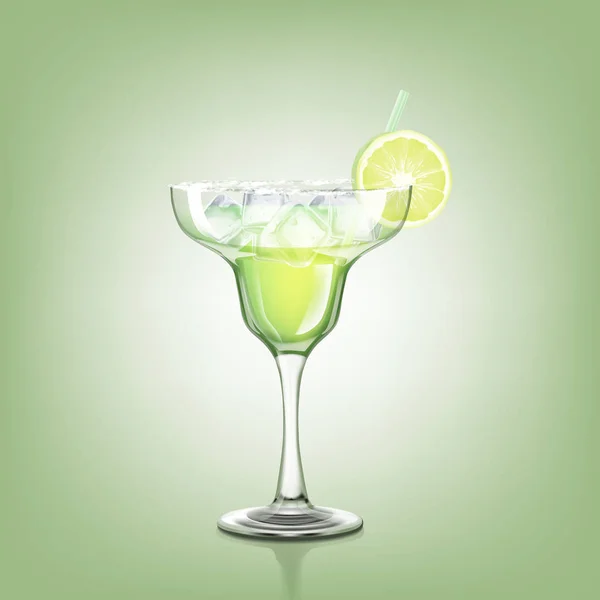 Margarita-Cocktail im Glas — Stockvektor