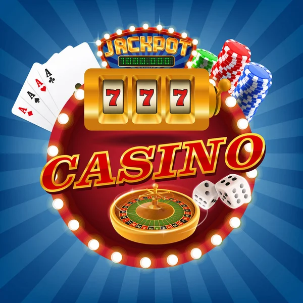 Casino van kleurrijke banner — Stockvector