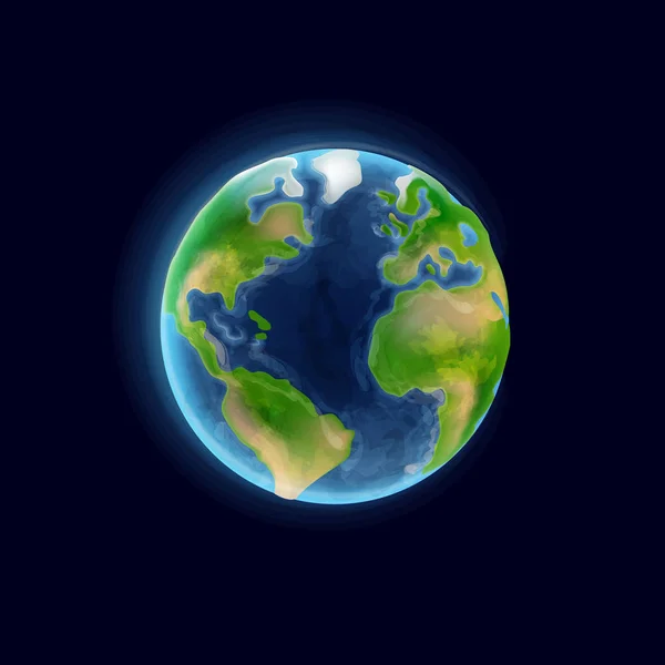 Bannière illustration terre — Image vectorielle