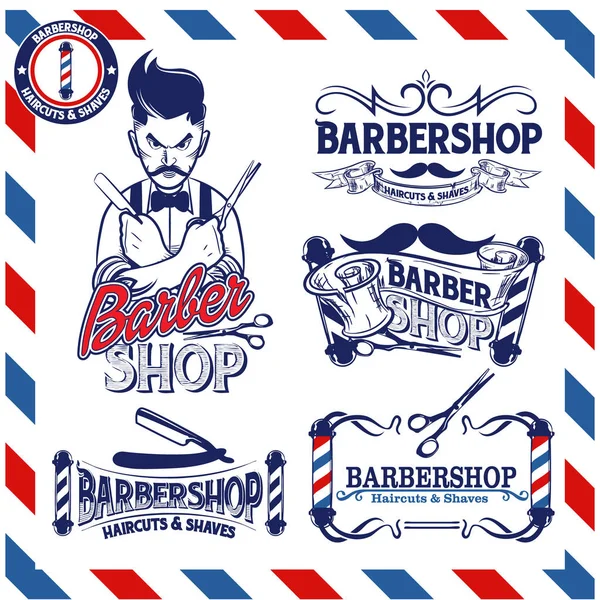 Banner de barbearia — Vetor de Stock