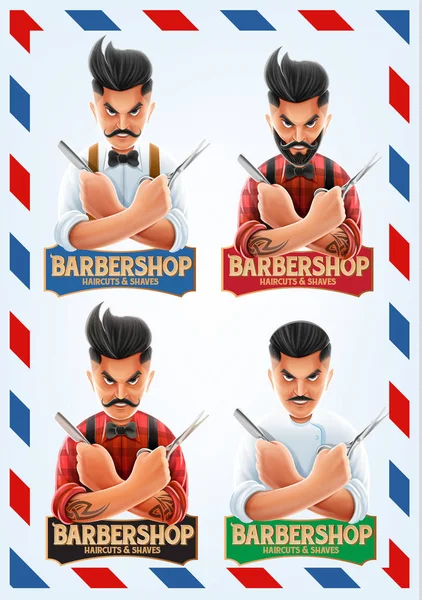 Pancarta de barbería — Archivo Imágenes Vectoriales