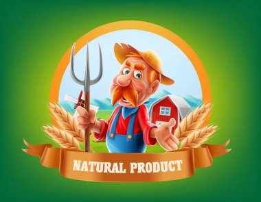 doğal çiftlik ürün logosu