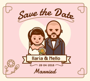 düğün davetiye kartı şablonu kaydetmek tarihi metinle 