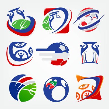 Futbol Spor logo amblem seti