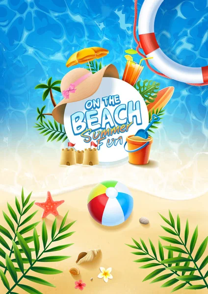 Fiesta Verano Playa — Vector de stock