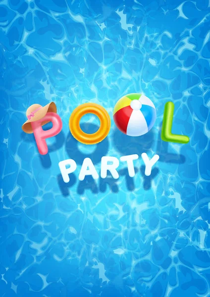 Poolparty Sommerposter — Stockvektor