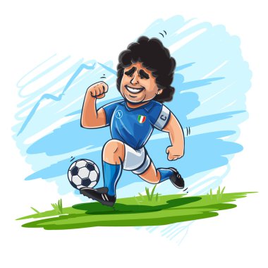 Diego Maradona futbol oynuyor