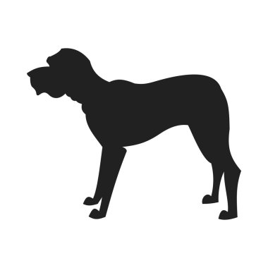 Mastiff vektör siluet siyah