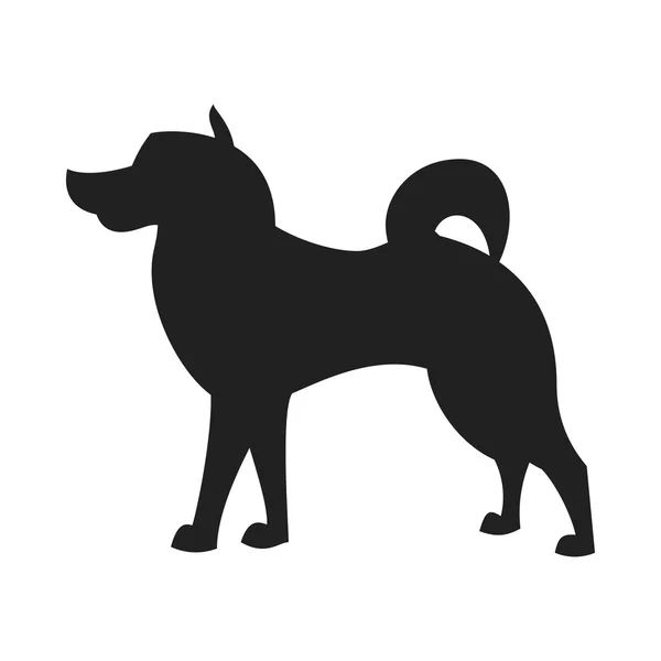 Malamute siluet siyah