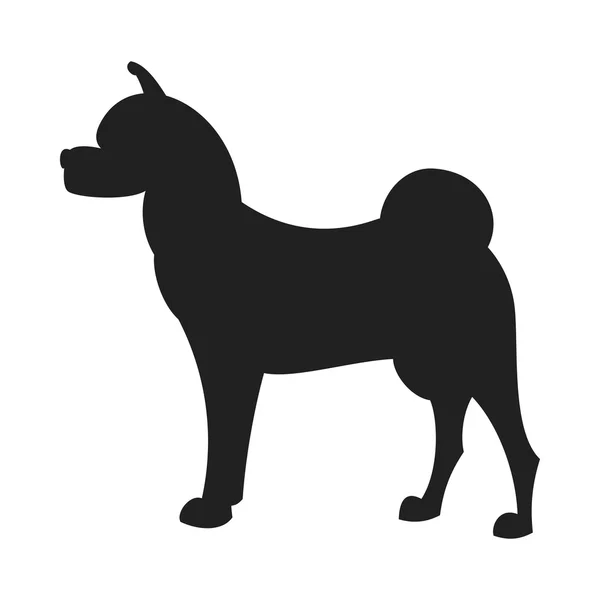 Akita siluet siyah
