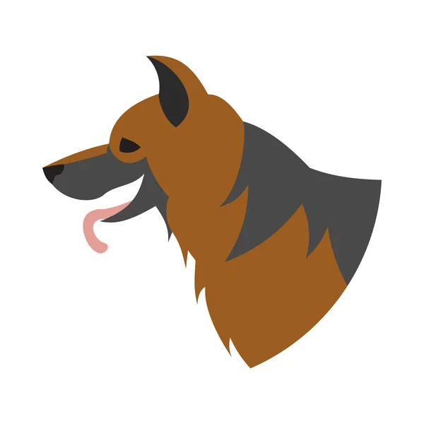 Rassehund Kopf Schäferhund — Stockvektor