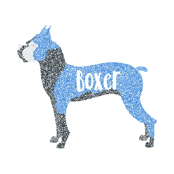 Yuvarlak parçacıkları boxer köpek doğurmak şeklinde