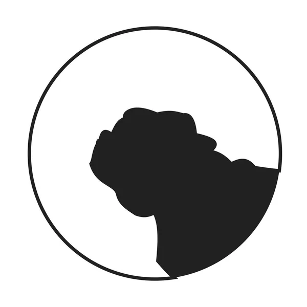 Hem de bir köpek baş silüeti