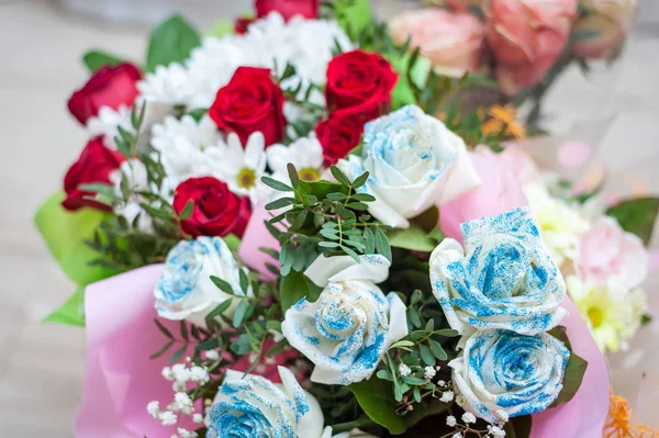 Höstblommor dekoration. dekoration med blommor hortensia flo — Stockfoto