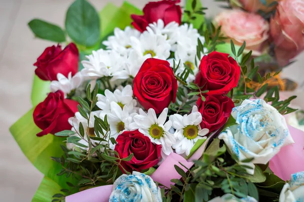 Höstblommor dekoration. dekoration med blommor hortensia flo — Stockfoto