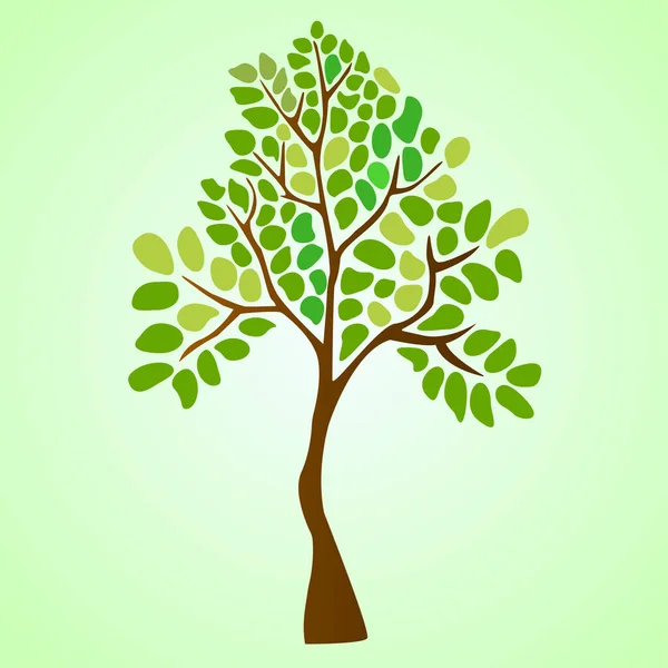 Illustration Green Tree Isolated Background — Stock Photo, Image