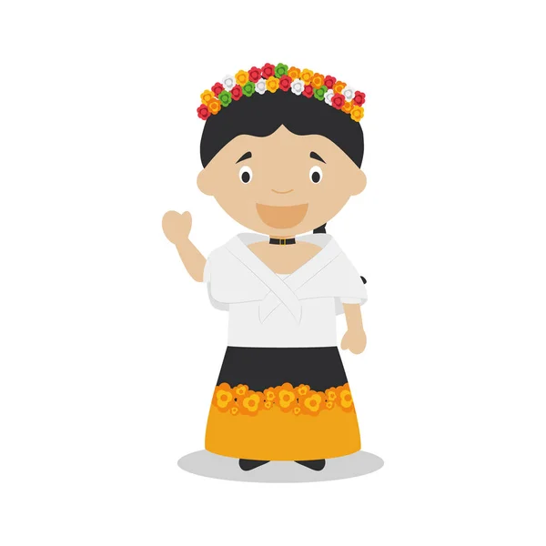 Personnage des Philippines vêtu de la manière traditionnelle Illustration vectorielle. Collection Enfants du monde . — Image vectorielle